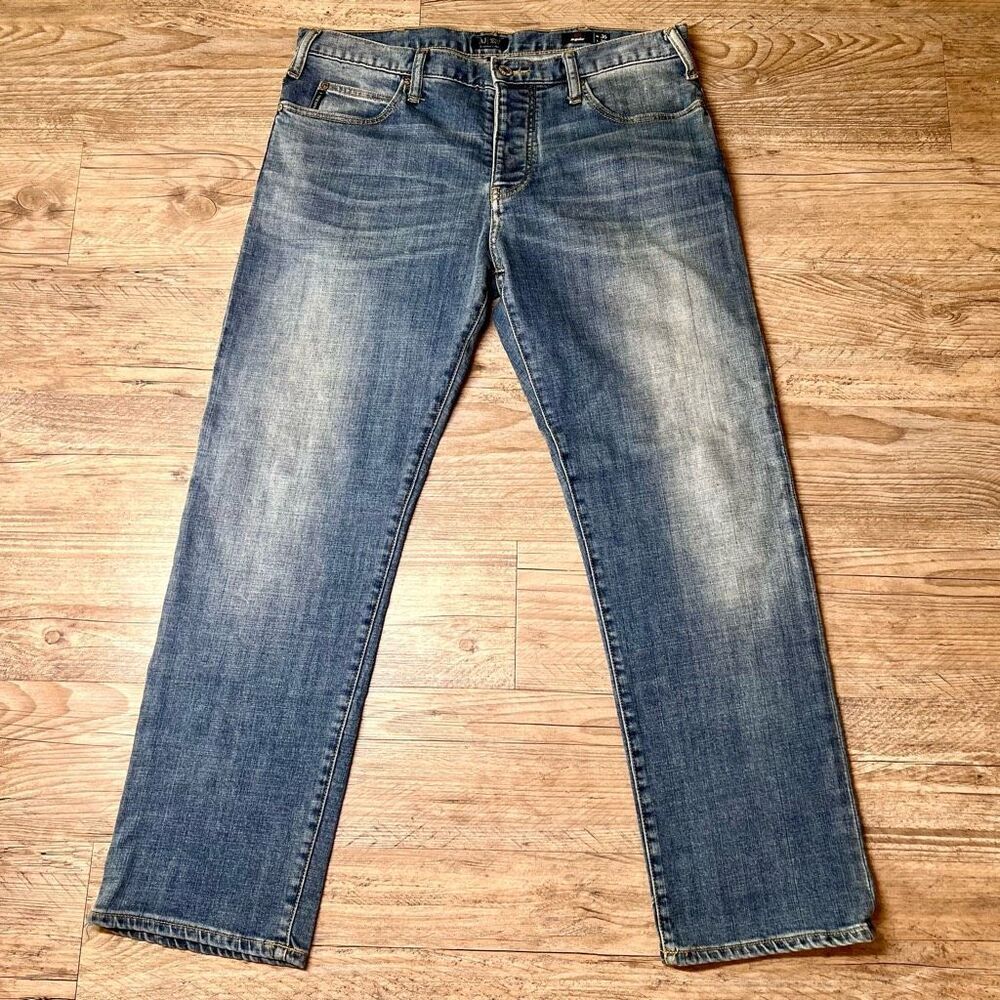 Armani Jeans Men's Blue High-Rise J21 Regular Fit Straight Denim Jeans Size 36